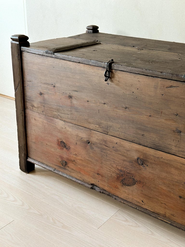 Antique Wooden Grain Chest, Scandinavian Wabi Sabi, c. 1800s - Image 10