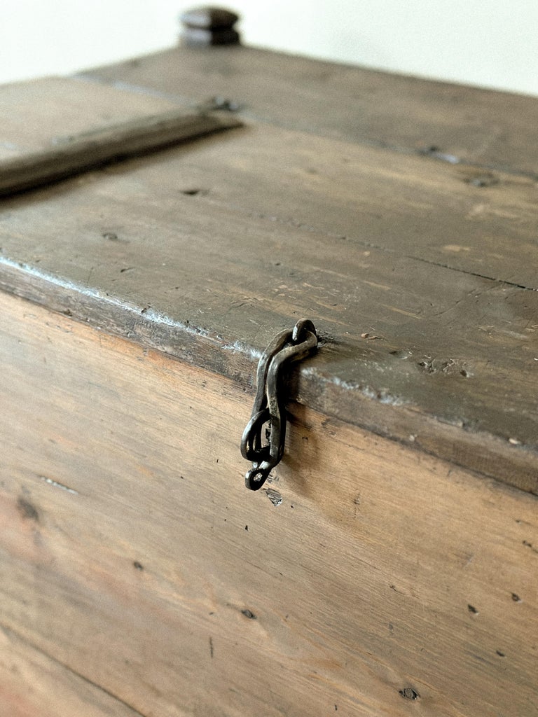 Antique Wooden Grain Chest, Scandinavian Wabi Sabi, c. 1800s - Image 9