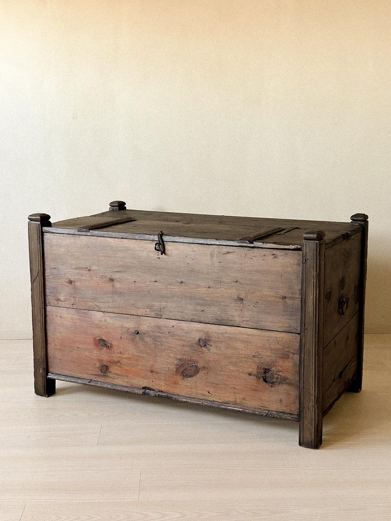 Antique Wooden Grain Chest, Scandinavian Wabi Sabi, c. 1800s - Image 12