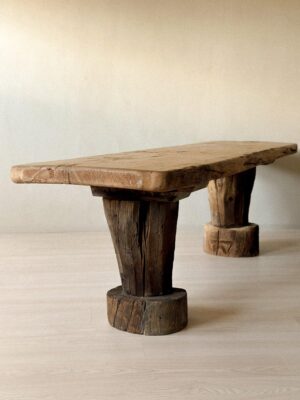 primitive Scandinavian plank table 17th 18th century solid wood hand hewn wabi sabi with patina