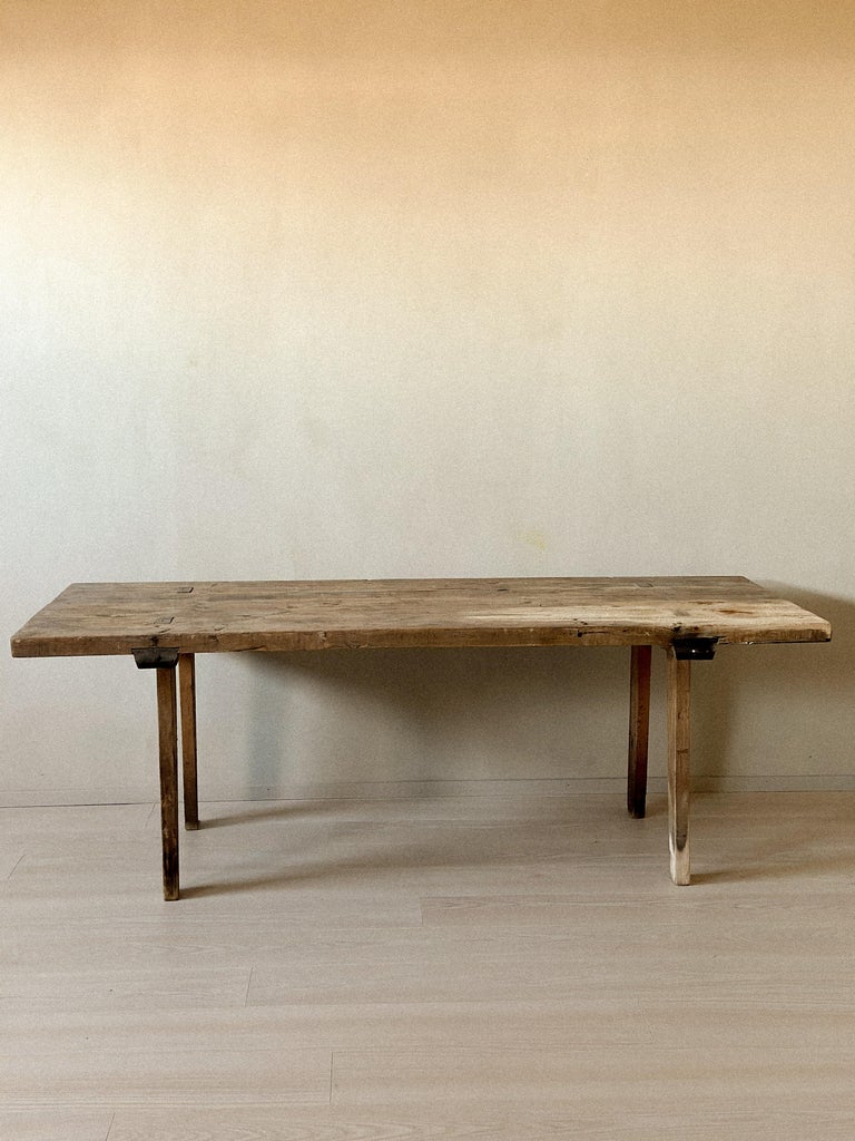 Antique Scandinavian Work Table, Pine, Norway, Late 19th Century - Image 2