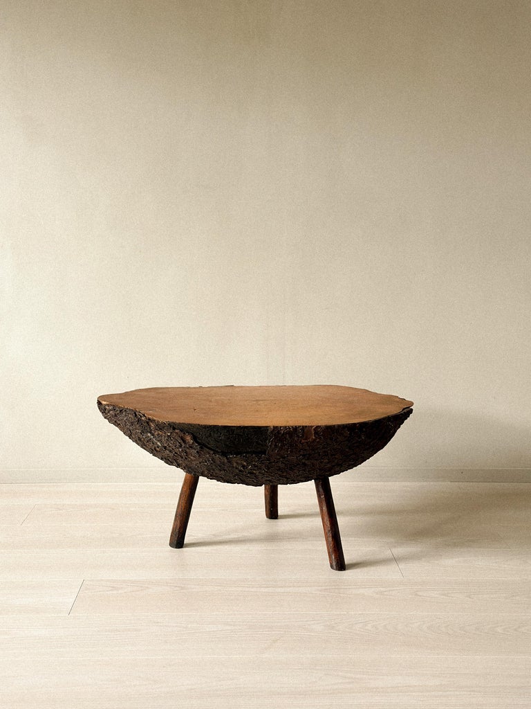 Brutalist Tree Trunk Side Table, Spain, c. 1960s - Image 2
