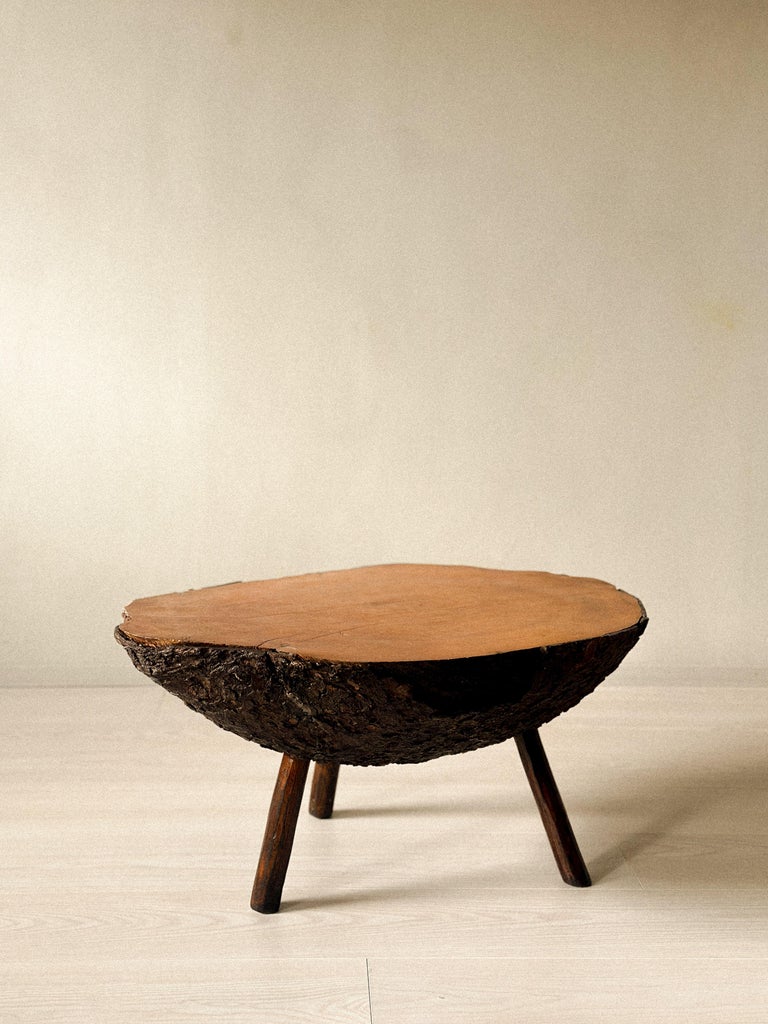 Brutalist Tree Trunk Side Table, Spain, c. 1960s - Image 14