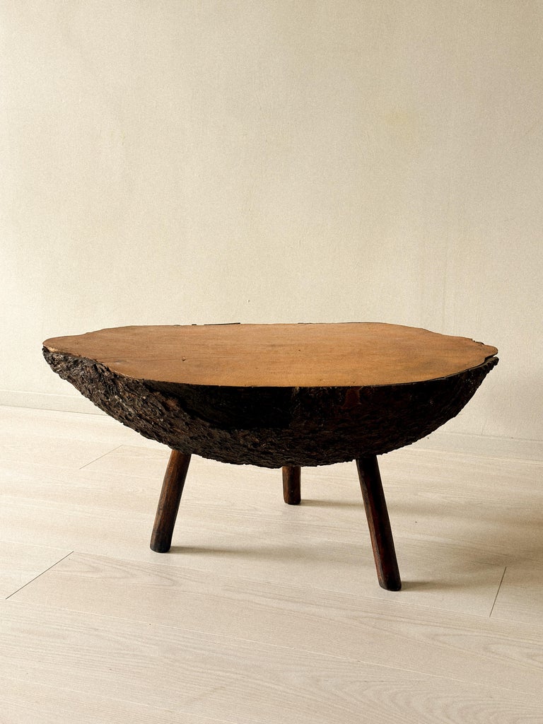 Brutalist Tree Trunk Side Table, Spain, c. 1960s - Image 5