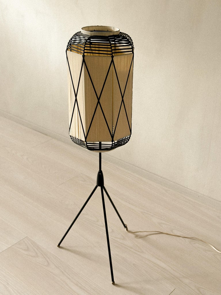 Mid-Century Japandi Lantern Style, Floor Lamp, Scandinavia, c. 1950s - Image 3