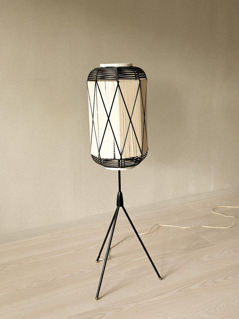 Mid-Century Japandi Lantern Style, Floor Lamp, Scandinavia, c. 1950s - Image 9