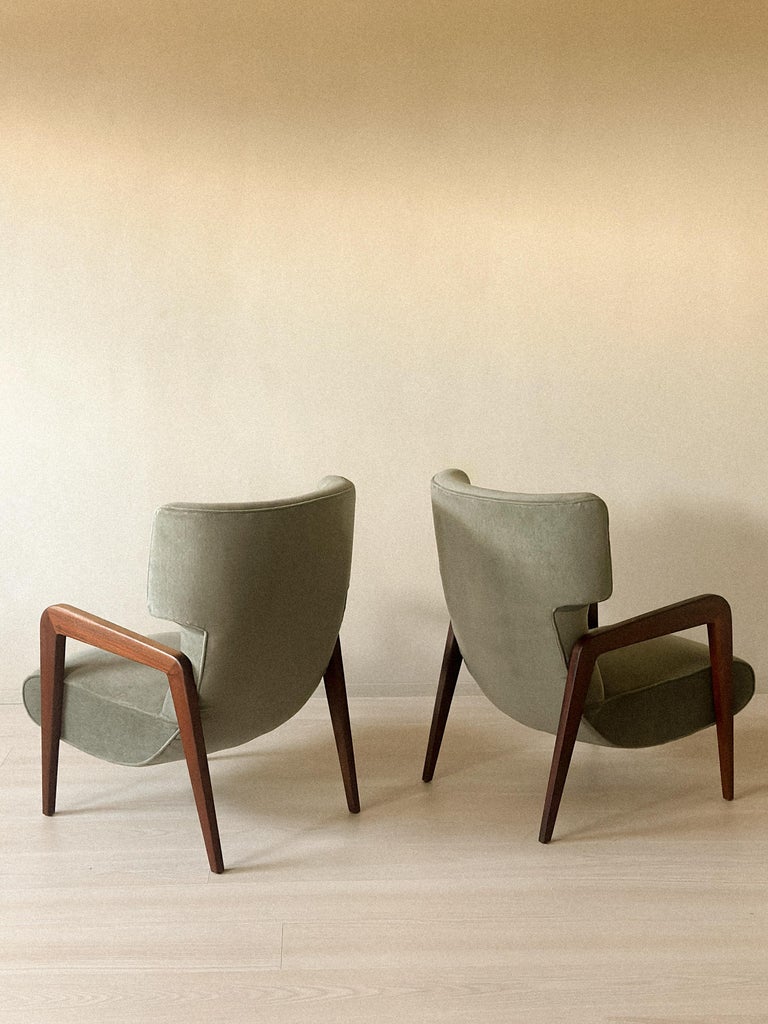 Pair of Scandinavian Mid Century Wingback Lounge Chairs, circa 1960s - Image 10