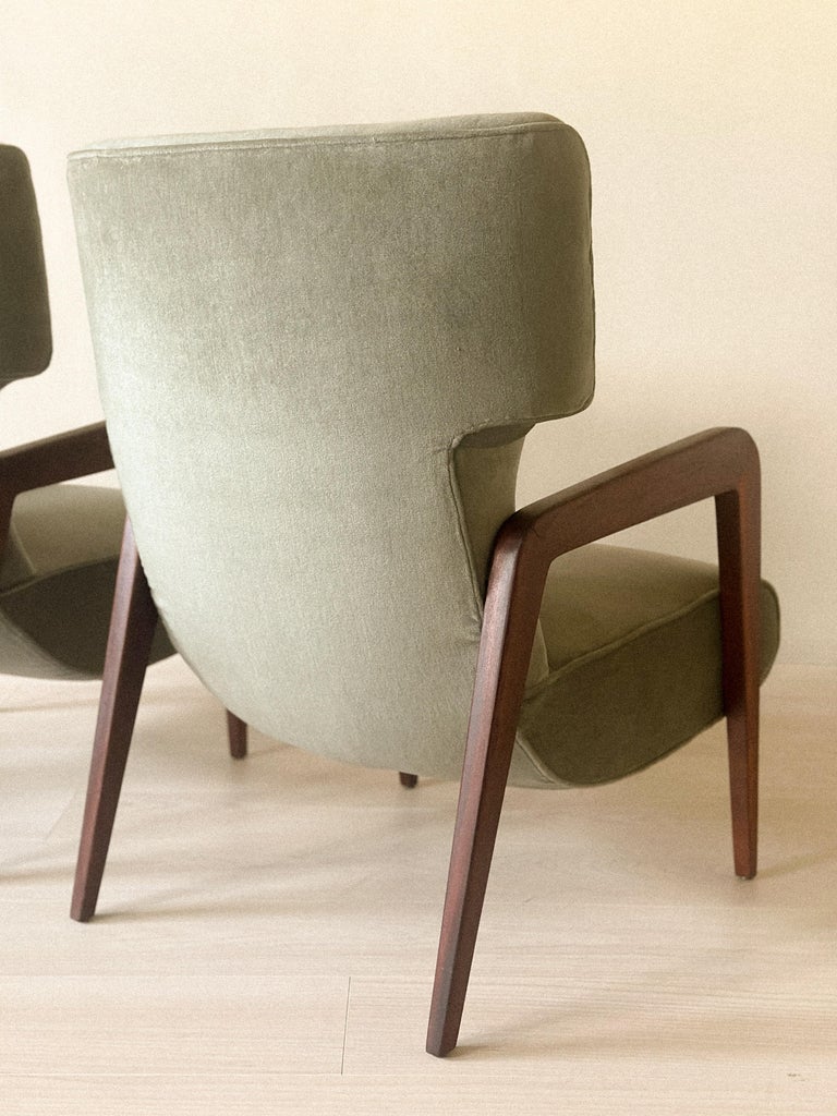 Pair of Scandinavian Mid Century Wingback Lounge Chairs, circa 1960s - Image 8