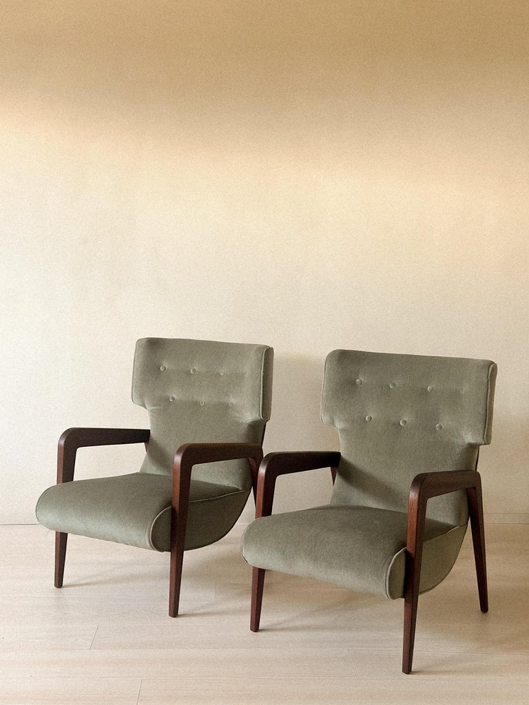 Pair of Scandinavian Mid Century Wingback Lounge Chairs, circa 1960s - Image 6