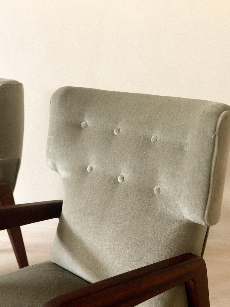 Pair of Scandinavian Mid Century Wingback Lounge Chairs, circa 1960s - Image 5