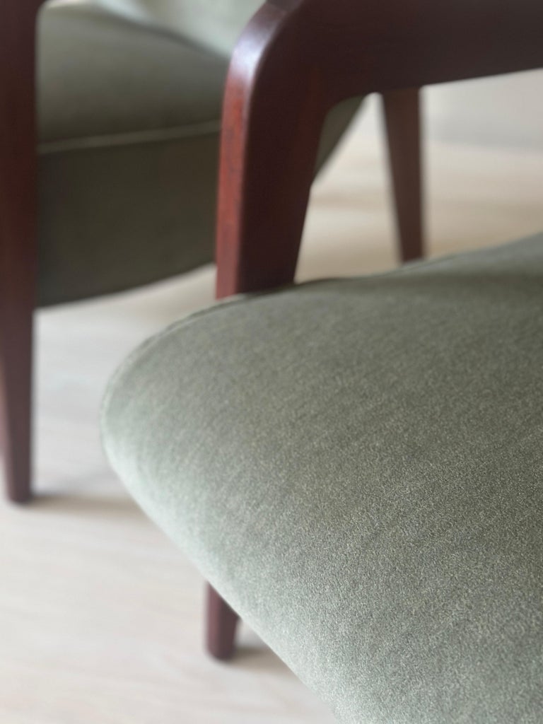 Pair of Scandinavian Mid Century Wingback Lounge Chairs, circa 1960s - Image 13