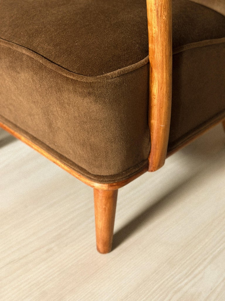 A Pair of Elegant Mid-Century Swedish Armchairs, circa 1950s - Image 7