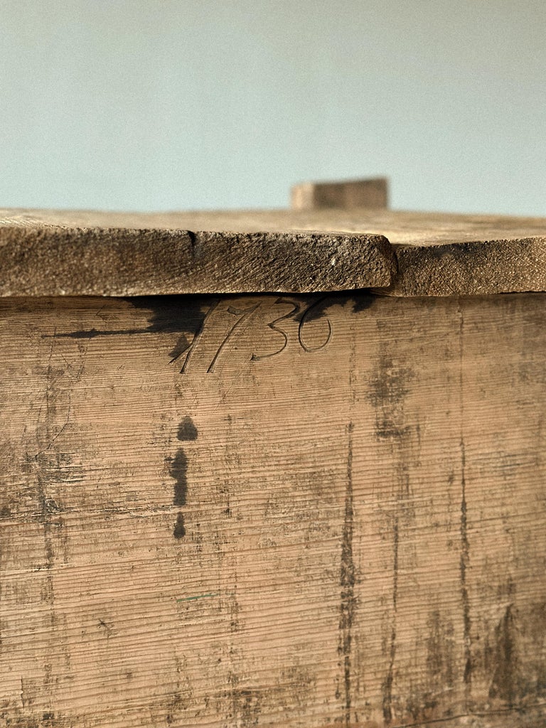 Anqitue Grain Chest, Wabi Sabi Style, c. 1700s Norway - Image 11
