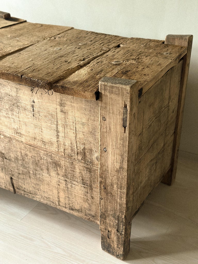 Anqitue Grain Chest, Wabi Sabi Style, c. 1700s Norway - Image 9