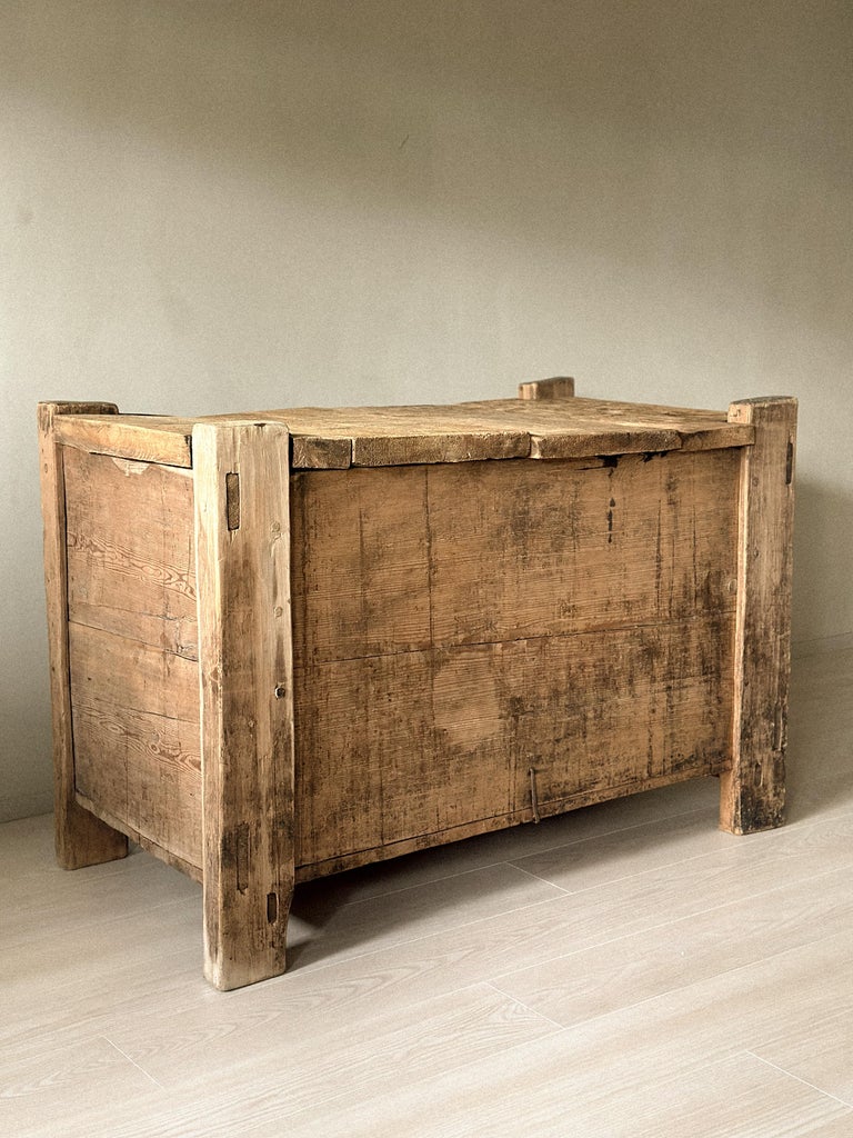 Anqitue Grain Chest, Wabi Sabi Style, c. 1700s Norway - Image 8