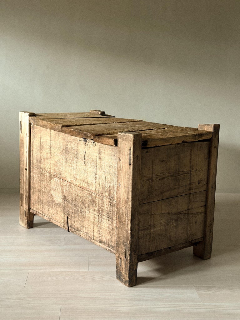Anqitue Grain Chest, Wabi Sabi Style, c. 1700s Norway - Image 12