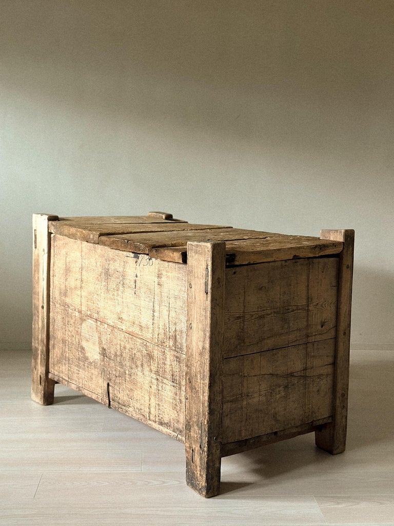 Anqitue Grain Chest, Wabi Sabi Style, c. 1700s Norway - Image 2