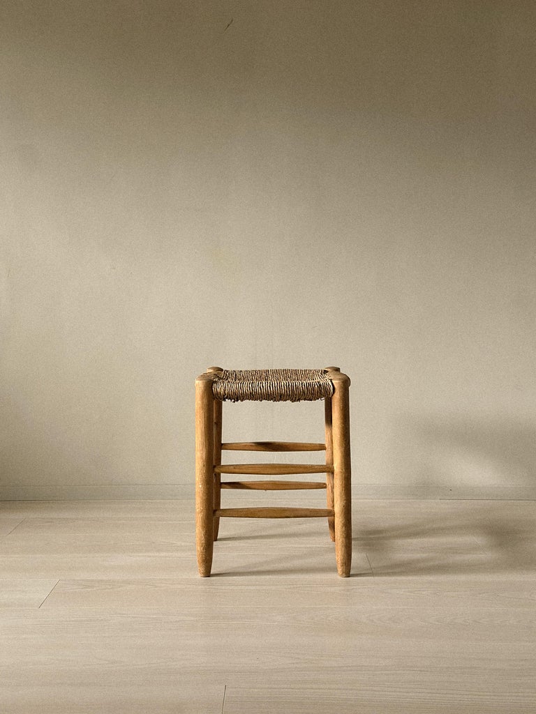 Charlotte Perriand, "Bauche" Rattan Stool, Model No 17, France c. 1960s - Image 7