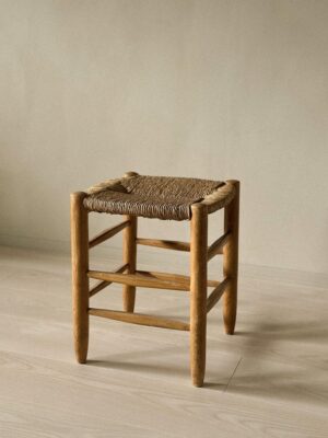Charlotte Perriand, "Bauche" Rattan Stool, Model No 17, France c. 1960s