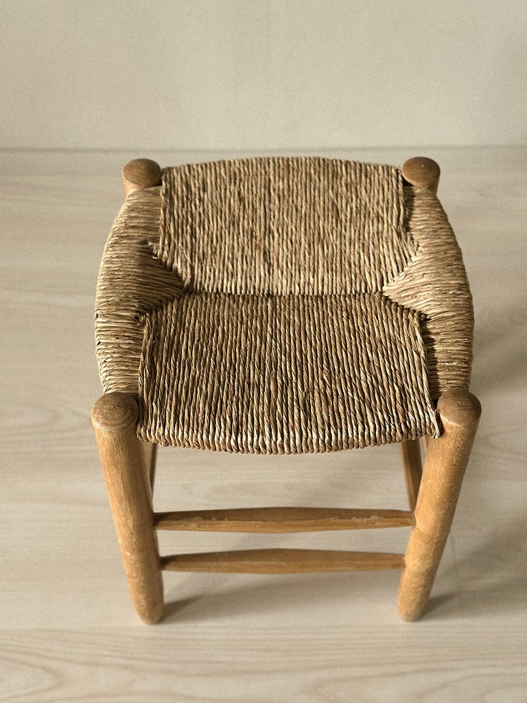 Charlotte Perriand, "Bauche" Rattan Stool, Model No 17, France c. 1960s - Image 5