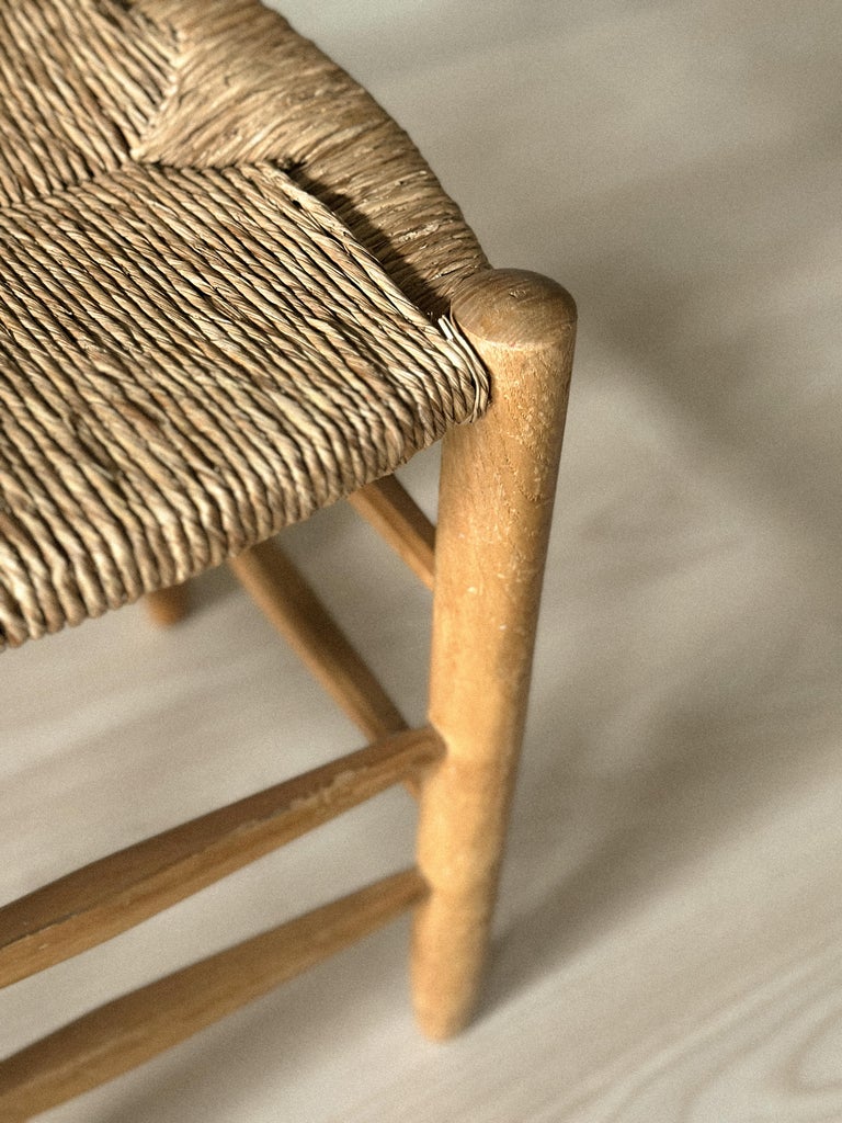 Charlotte Perriand, "Bauche" Rattan Stool, Model No 17, France c. 1960s - Image 4