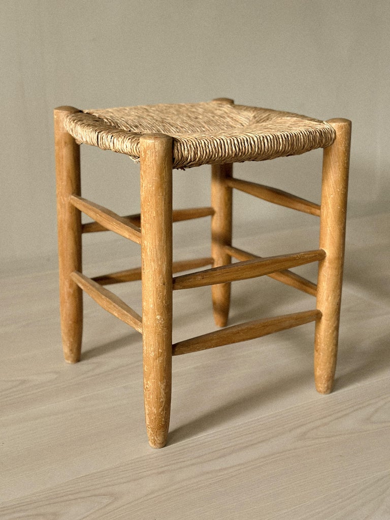 Charlotte Perriand, "Bauche" Rattan Stool, Model No 17, France c. 1960s - Image 3