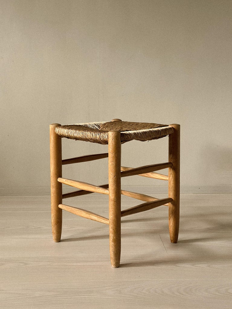 Charlotte Perriand, "Bauche" Rattan Stool, Model No 17, France c. 1960s - Image 2