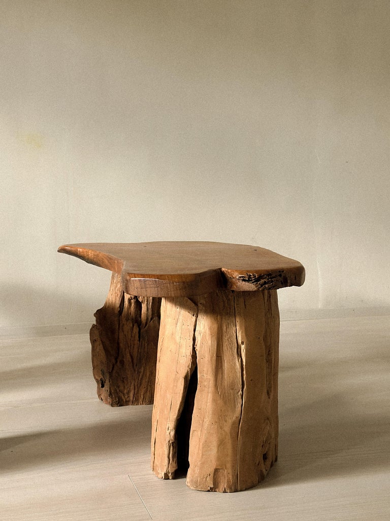 Pair of Brutalist Root Tables, late 20th century - Image 2
