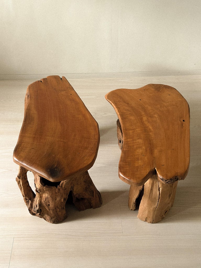 Pair of Brutalist Root Tables, late 20th century - Image 6