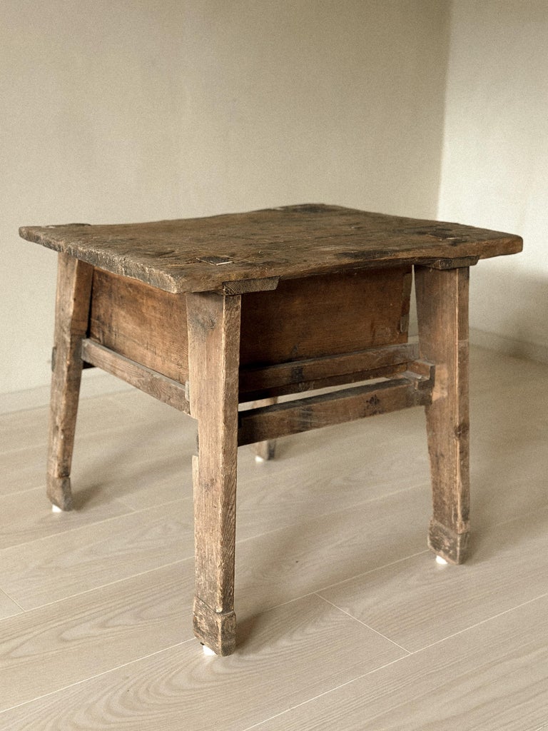 Antique Cobbler's Table, Side Table or Nightstand, Scandinavia, c. 1700s - Image 3