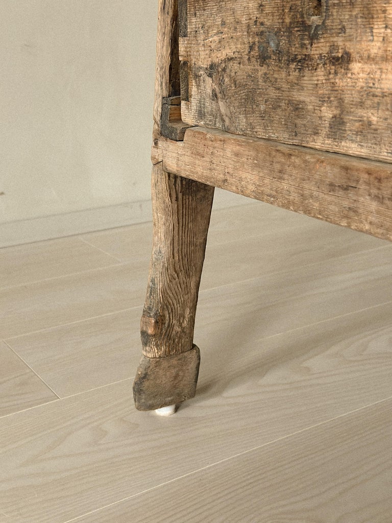 Antique Cobbler's Table, Side Table or Nightstand, Scandinavia, c. 1700s - Image 8