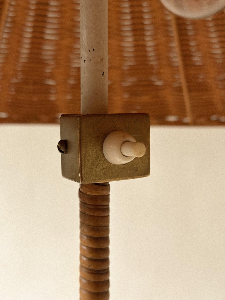 Paavo Tynell Floor Lamp Model 9602, "Chinese Hat", Taito, Finland, c. 1940s - Image 7