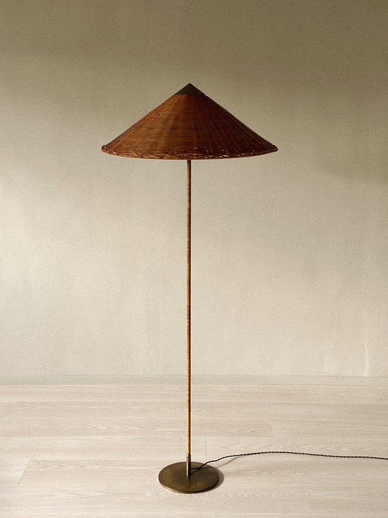 Paavo Tynell Floor Lamp Model 9602, "Chinese Hat", Taito, Finland, c. 1940s - Image 5