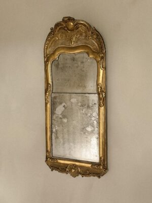 Swedish Rococo Giltwood Mirror, Stockholm, c. 1750s
