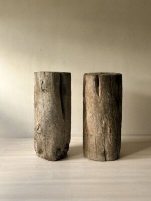 A Pair of Massive Wooden Pedestals, Norway c. 1800s