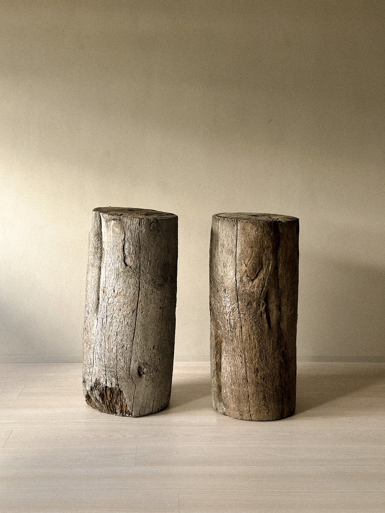 A Pair of Massive Wooden Pedestals, Norway c. 1800s - Image 10