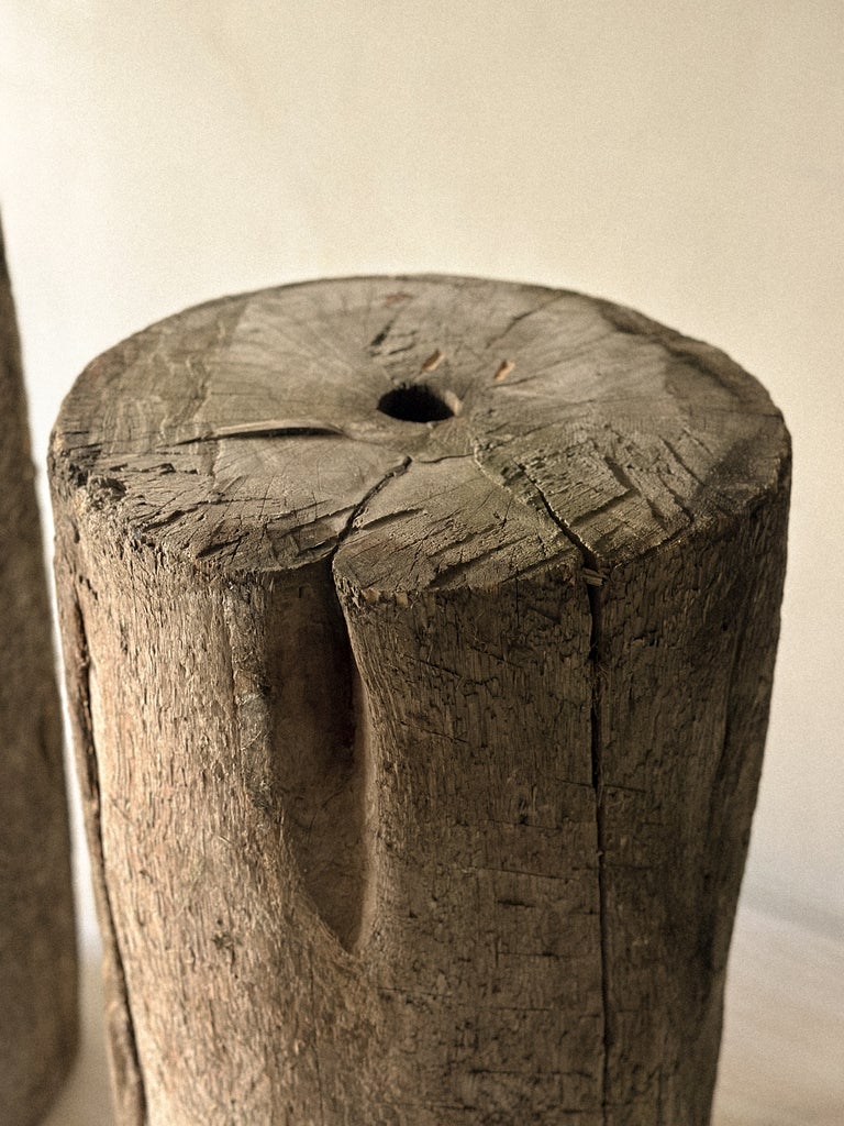 A Pair of Massive Wooden Pedestals, Norway c. 1800s - Image 7