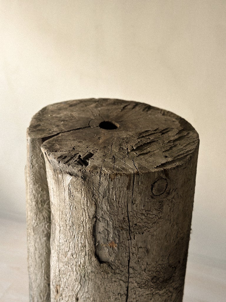 A Pair of Massive Wooden Pedestals, Norway c. 1800s - Image 6
