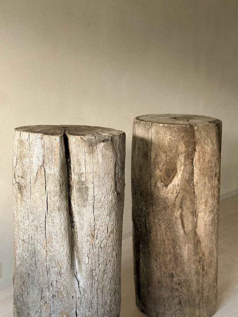 A Pair of Massive Wooden Pedestals, Norway c. 1800s - Image 5