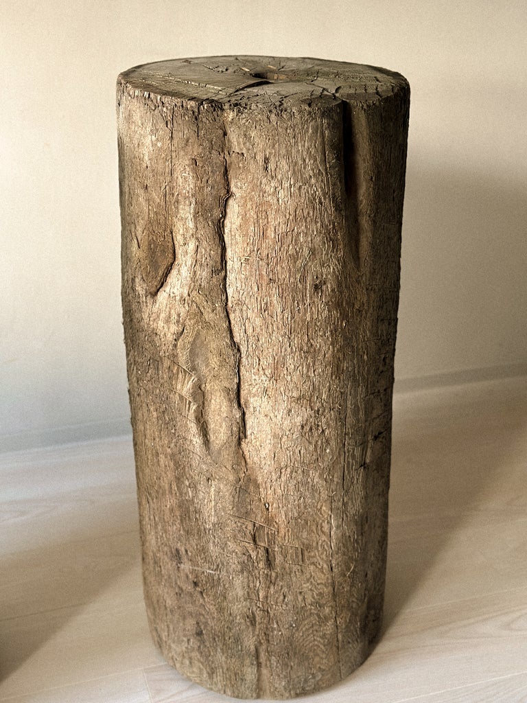 A Pair of Massive Wooden Pedestals, Norway c. 1800s - Image 3