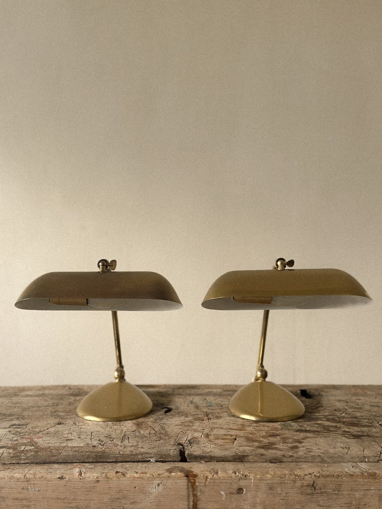 A Pair of Mid-Century Brass Piano Lamps, Norway c. 1960s - Image 2