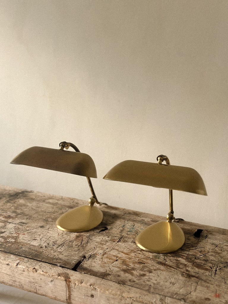 A Pair of Mid-Century Brass Piano Lamps, Norway c. 1960s - Image 15