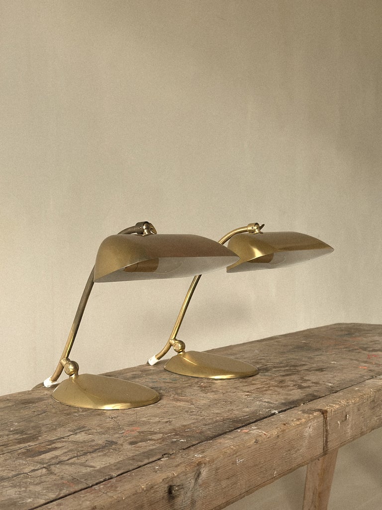 A Pair of Mid-Century Brass Piano Lamps, Norway c. 1960s - Image 10