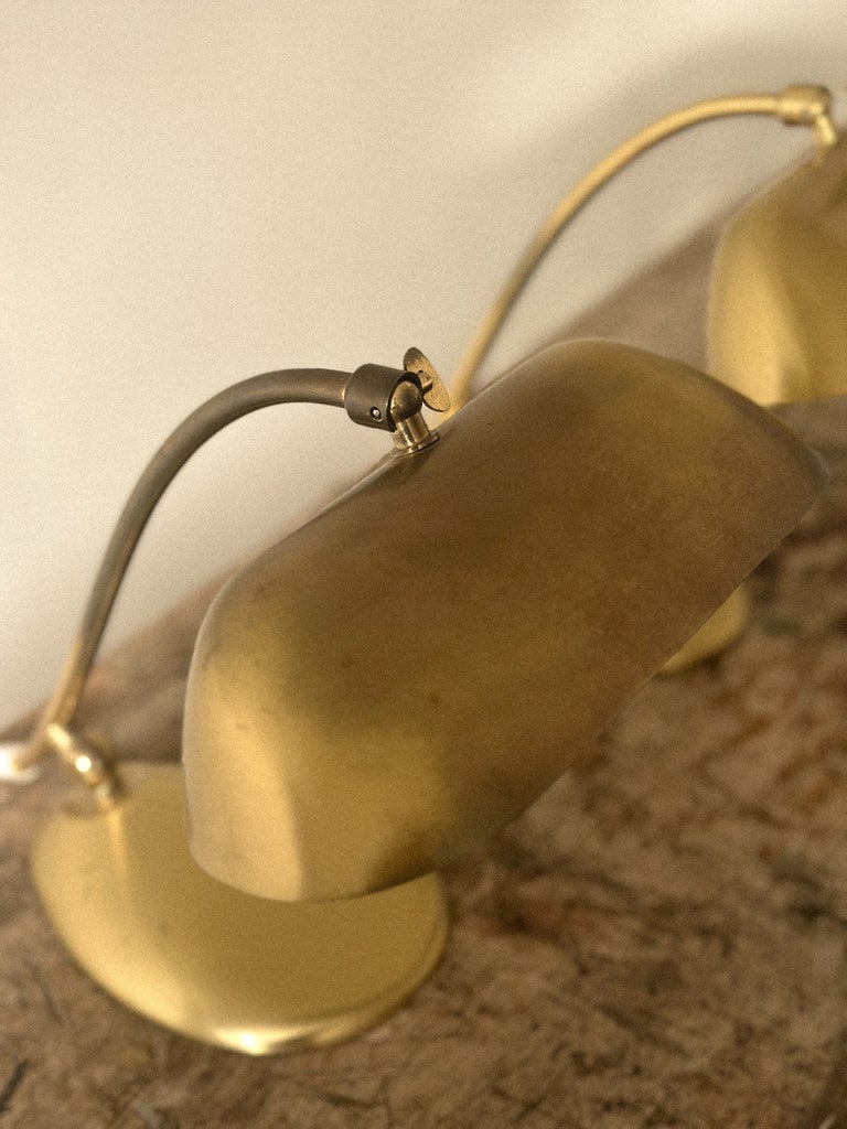 A Pair of Mid-Century Brass Piano Lamps, Norway c. 1960s - Image 9