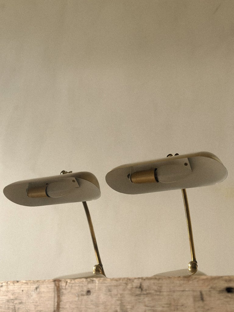 A Pair of Mid-Century Brass Piano Lamps, Norway c. 1960s - Image 7
