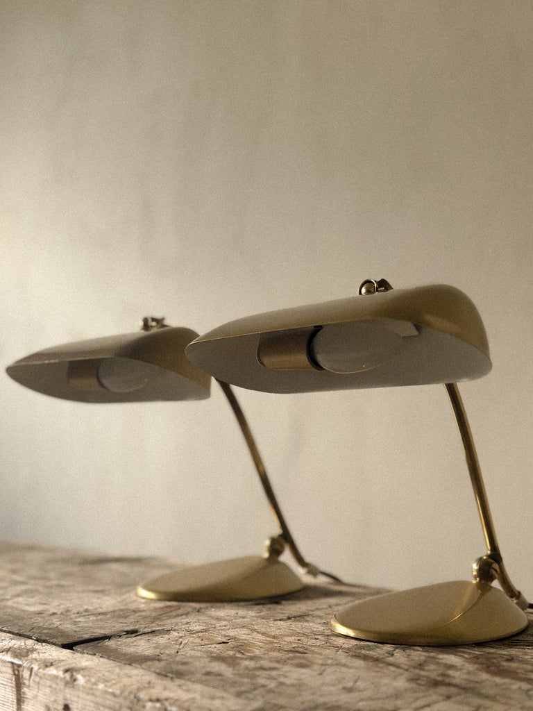 A Pair of Mid-Century Brass Piano Lamps, Norway c. 1960s - Image 6