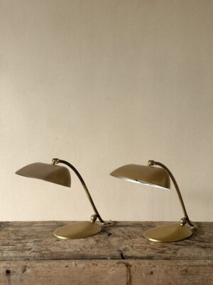 A Pair of Mid-Century Brass Piano Lamps, Norway c. 1960s