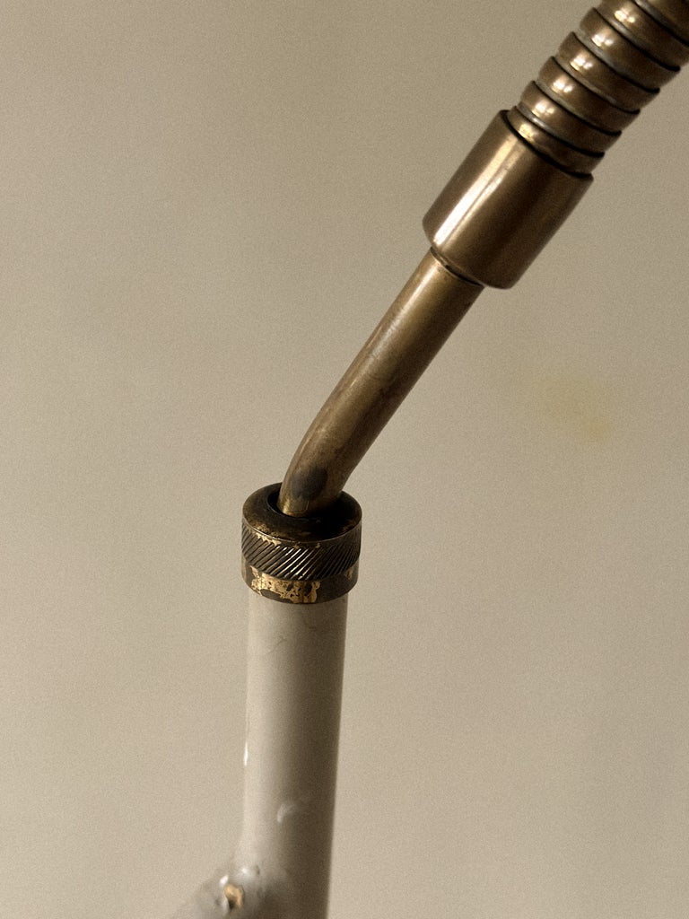 A Swedish Mid-Century Floor Lamp, Grey Lacquered, c. 1950s - Image 9
